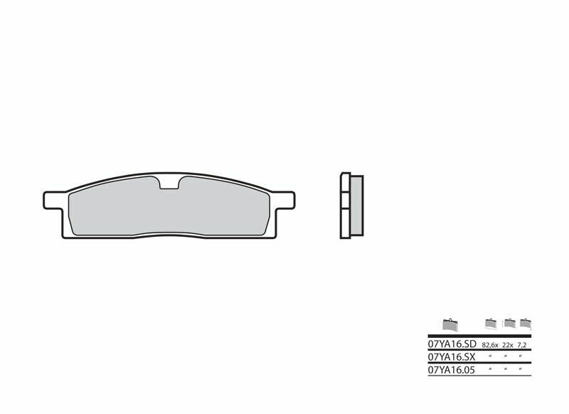 Pastillas de freno sinterizadas de competición Brembo 07YA16SX BREMBO 07YA16SX