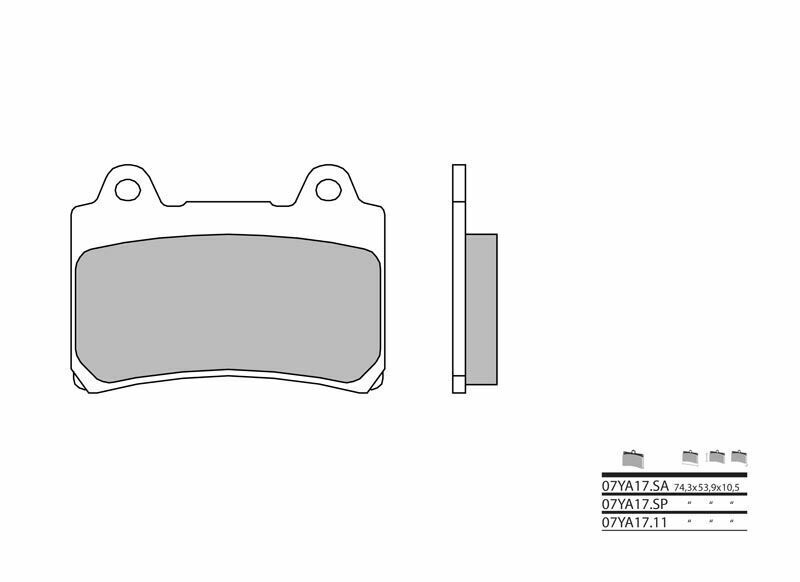 Pastillas de freno sinterizadas Brembo 07YA17SA BREMBO 07YA17SA