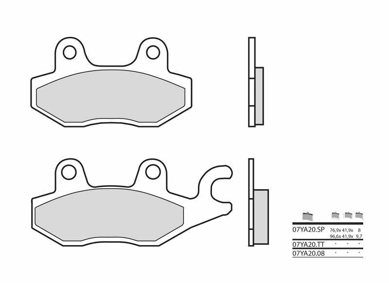 Pastillas de freno sinterizadas Brembo 07YA20SP BREMBO 07YA20SP