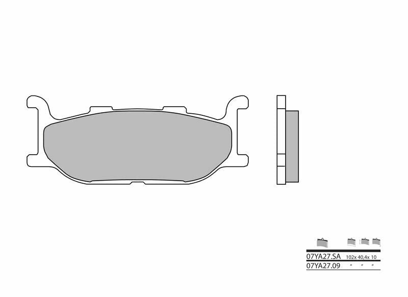 Pastillas de freno orgánicas Brembo 07YA2709 BREMBO 07YA2709
