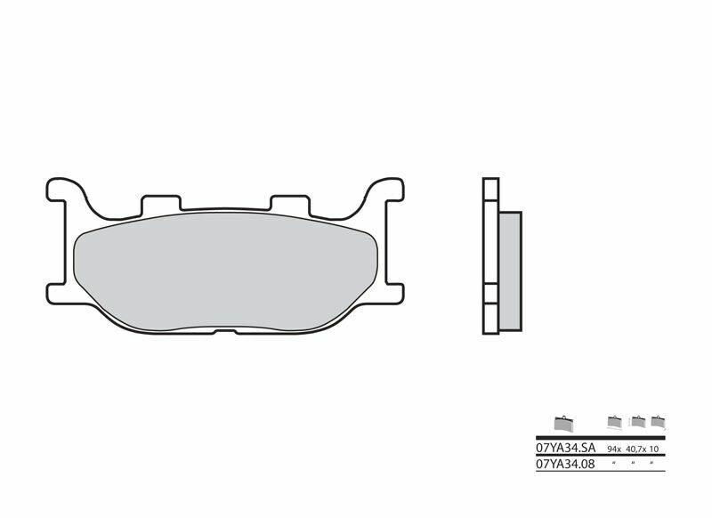 Pastillas de freno orgánicas Brembo 07YA3408 BREMBO 07YA3408