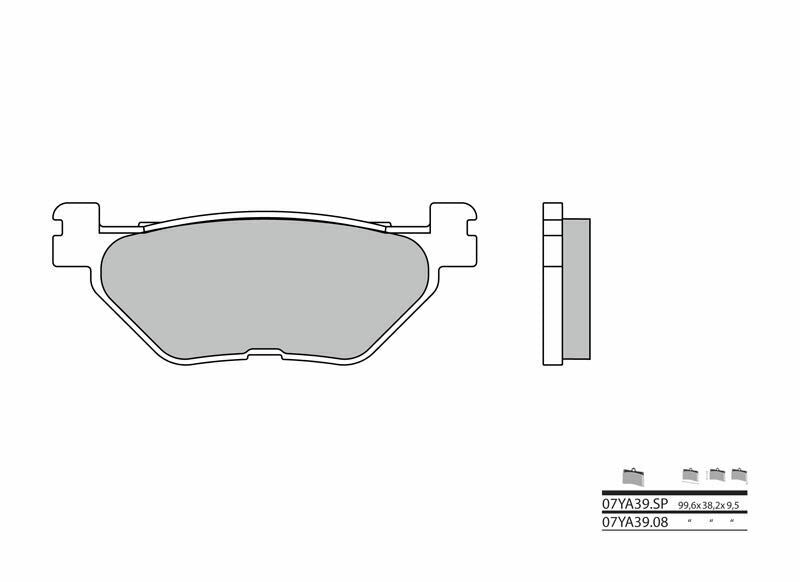 Pastillas de freno sinterizadas Brembo 07YA39SP BREMBO 07YA39SP