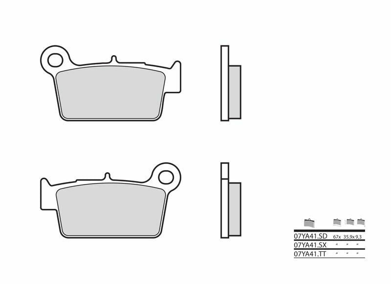 Pastillas de freno sinterizadas Brembo 07YA41SD BREMBO 07YA41SD