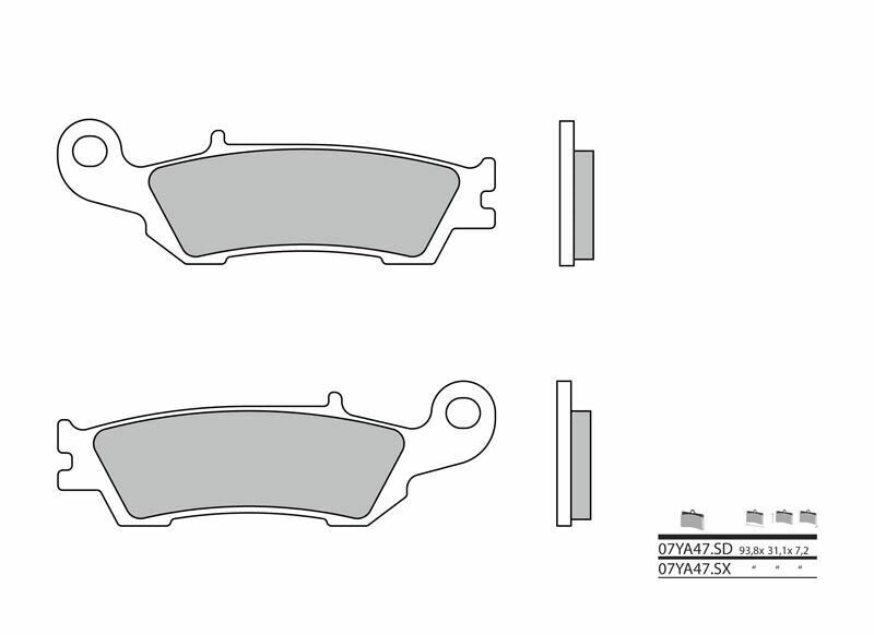 Pastillas de freno sinterizadas Brembo 07YA47SD BREMBO 07YA47SD