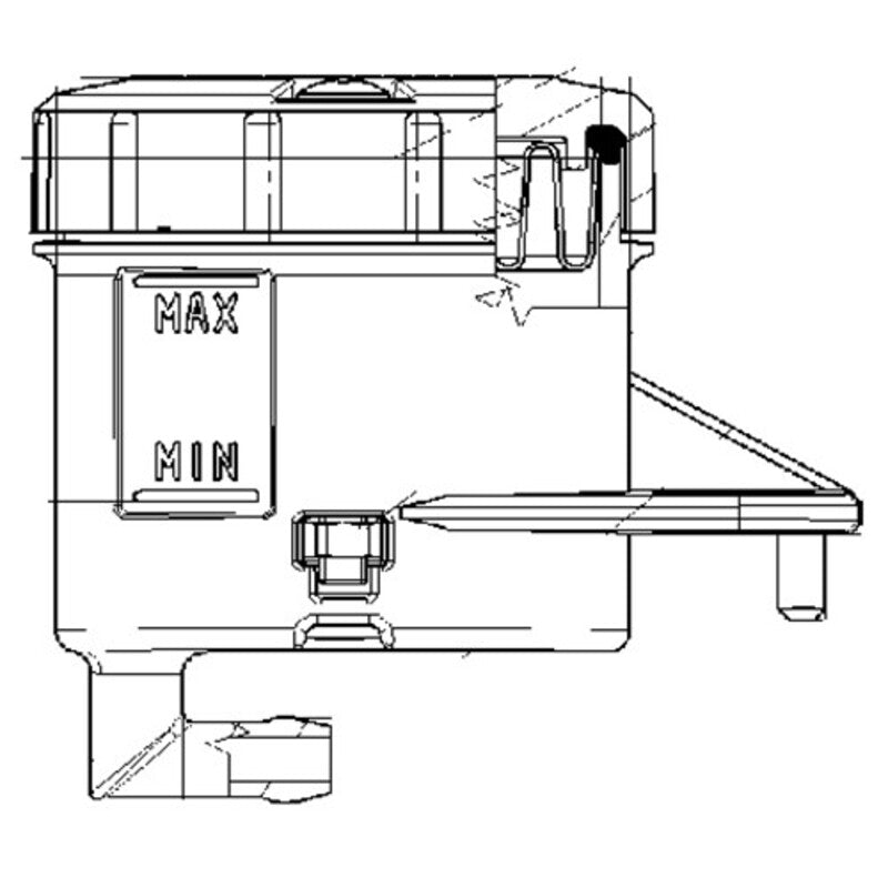 Depósito para bomba Brembo salida 90º soporte horizontal agujero grande ahumado BREMBO 10444663