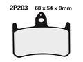 Juego pastillas de freno NISSIN 2P203NS Del. Honda RS250 NISSIN 2P-203NS