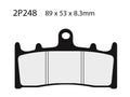 Juego pastillas de freno NISSIN 2P248ST Del. ZX6R 98-02 Jaybrake NISSIN 2P-248ST