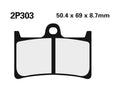 Juego pastillas de freno NISSIN 2P303ST Del. FZS600 98-03 / R6 NISSIN 2P-303ST