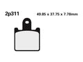 Juego pastillas de freno NISSIN 2P311ST ZX6R/Z1000 07 NISSIN 2P-311ST