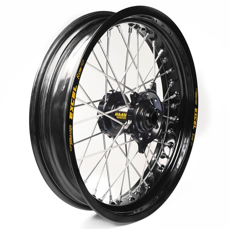 Rueda completa Haan Wheels aro negro 17-3,50 buje negro 1 35606/3/3 HAAN WHEELS 1 35606/3/3