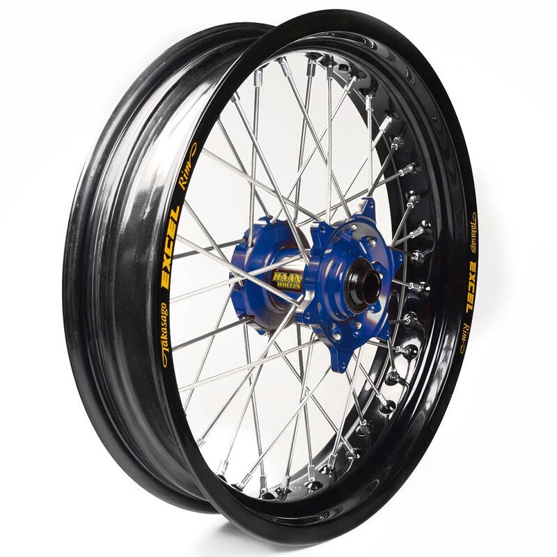 Rueda completa Haan Wheels aro negro 17-3,50 buje azul 1 55106/3/5 HAAN WHEELS 1 55106/3/5