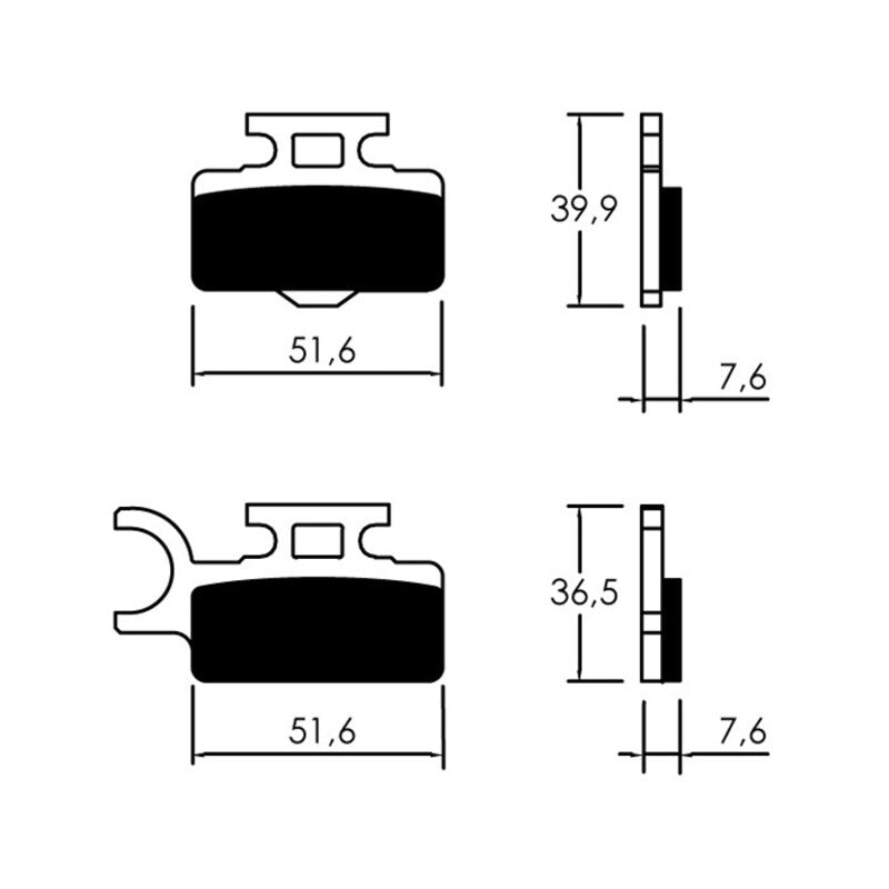 Pastilla de freno Moto V PARTS K-5041