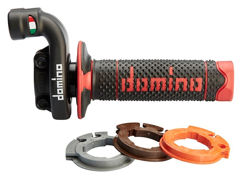 DOMINO KRK Throttle Handle with grips Black/Red DOMINO 5209.03-00