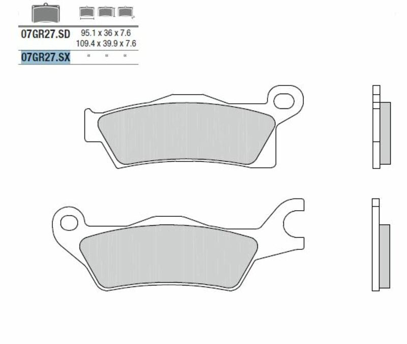 Pastillas de freno BREMBO Off-Road sinterizadas - 07GR27SX BREMBO 07GR27SX