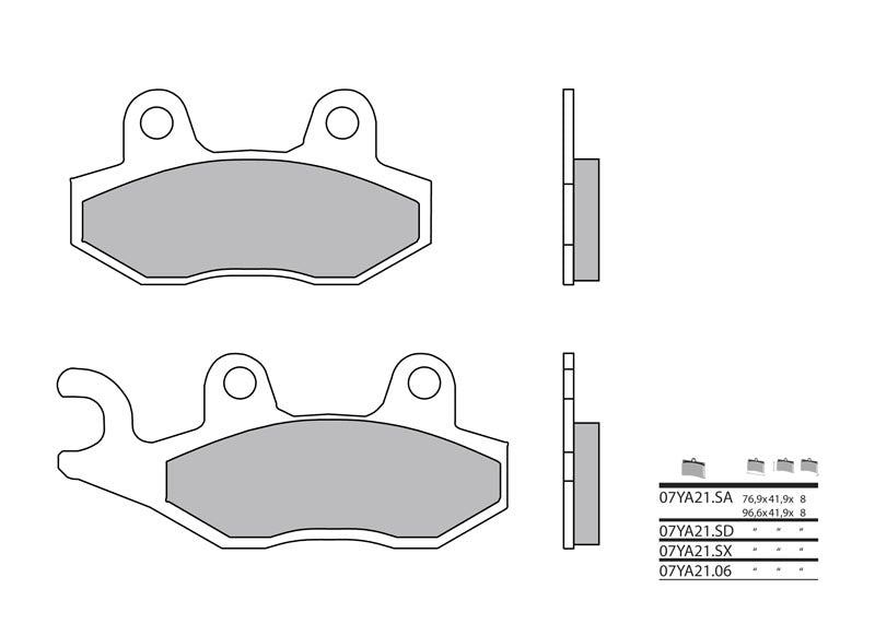 Pastillas de freno BREMBO carretera sinterizadas - 07YA21LA BREMBO 07YA21LA