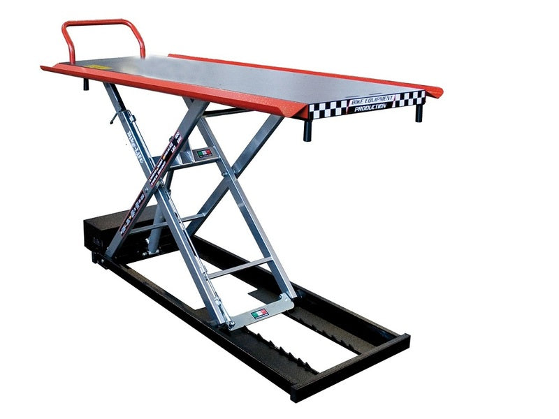 Elevador de taller Bike-Lift Racing 350, Versión eléctrica 230V / 50Hz, con mando manual BIKE LIFT R-003 350/17