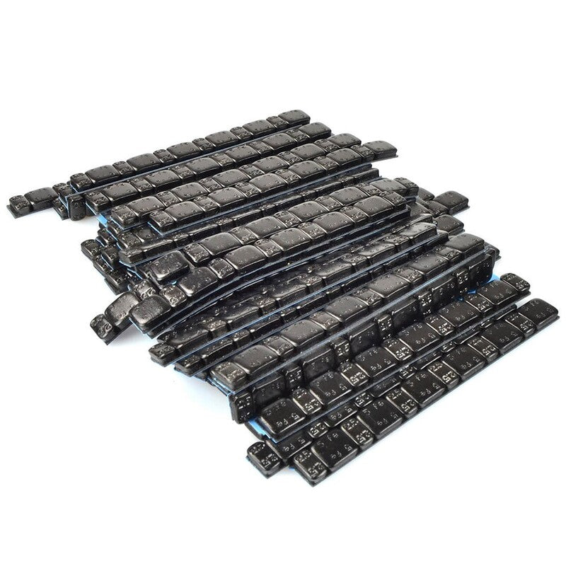 Caja de 50 tiras de 45gr de contrapesos adhesivos llanta color negro BIKE LIFT 3525/N