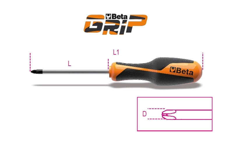 Destornillador BETA para tornillos de cruz Phillips® PH2x6x150 BETA 12620021