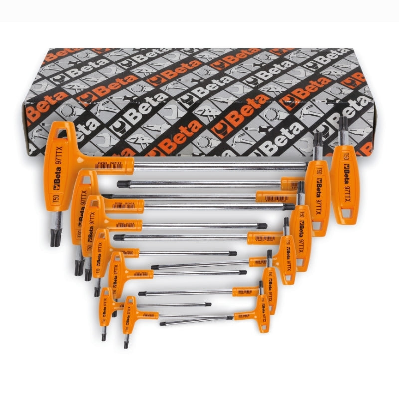 Kit BETA de 8 llaves macho curvadas con mango para tornillos Torx® BETA 970808