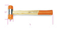 Mazo BETA de cabezas intercambiables de plástico, mango de madera, talla 35 BETA 13900035