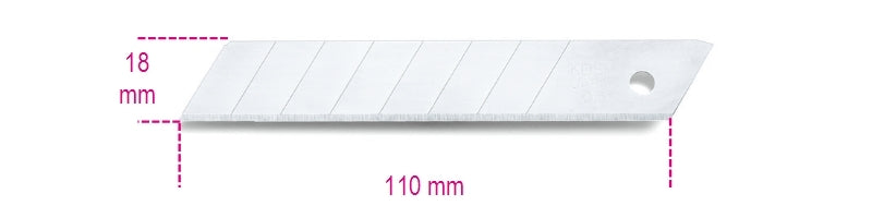 Estuche BETA de 10 láminas de recambio (18 mm) para cúter BETA (ref. 1771BM) BETA 17710010