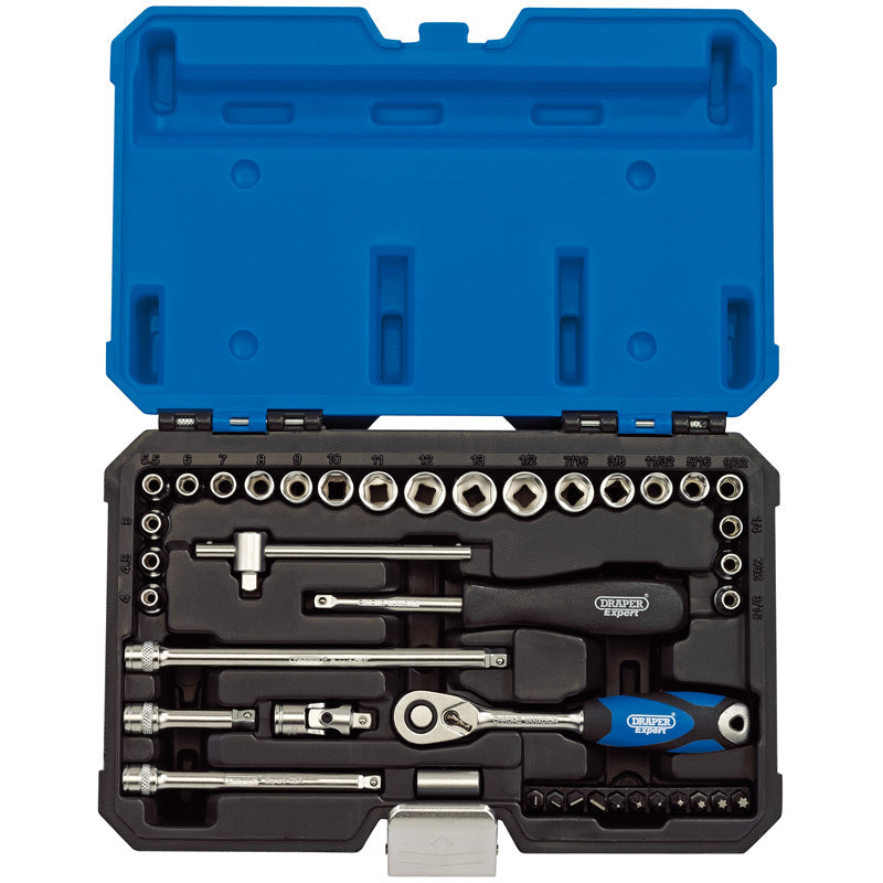 Kit de 40uds de Vasos & llaves trinquete métrica & pulgada 1/4'' DRAPER DRAPER 16445