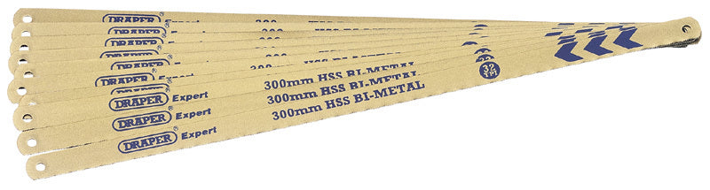 Hojas de sierra bimetal para arco de sierra metales DRAPER 10uds x 300mm DRAPER 19347