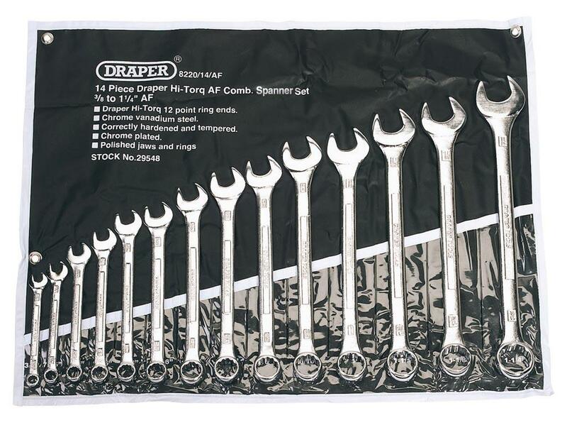 Juego de llaves combinadas en pulgadas DRAPER 14uds DRAPER 29548