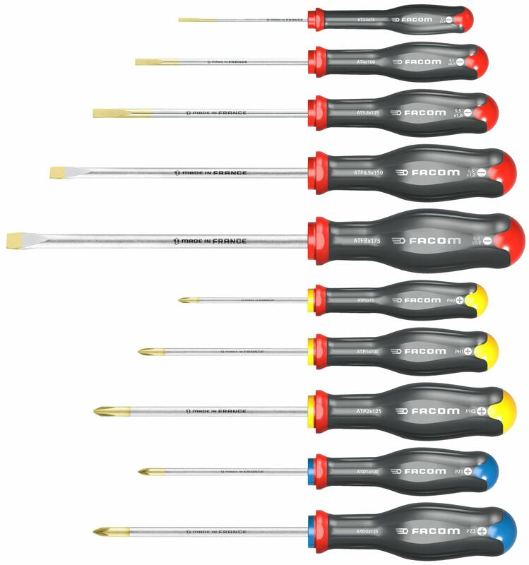 Juego de destornilladores FACOM Protwist® - 10 piezas FACOM ATW.J10PB