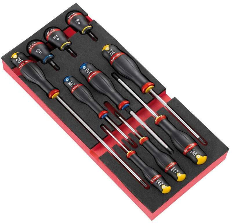 Set bandeja destornilladores estrella FACOM Protwist® 10u FACOM MODM.AT5