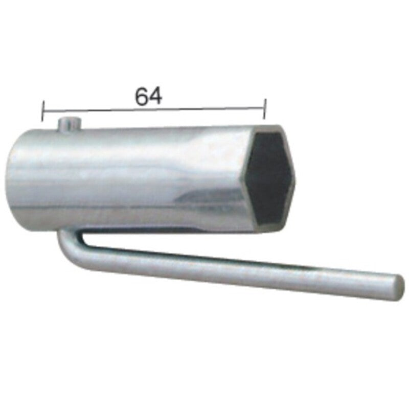 Llave de bujía para ciclomotores plegable Hex.21mm BUZZETTI 4802