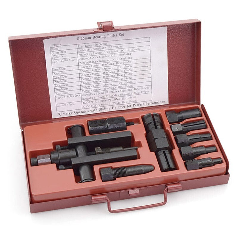 Kit extractor cojinetes agujero ciego. Incluye 7 pcs. Útil 26-66mm BUZZETTI 5032