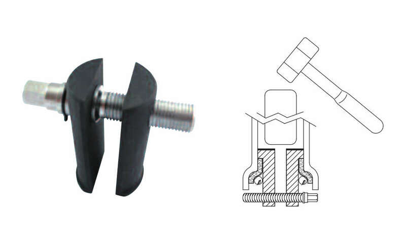 EXTRACTOR DE ANILLOS DE RODAMIENTOS DEL TUBO DE DIRECCIÓN, DIÁMETROS DE 30 A 68MM BUZZETTI 5058