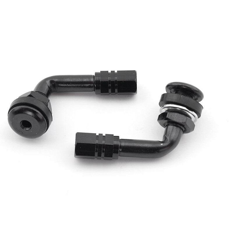 Kit 2 Válvulas moto anodizadas. Negro V PARTS 100D-BK