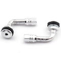 Kit 2 Válvulas moto anodizadas. Plata V PARTS 100D-S