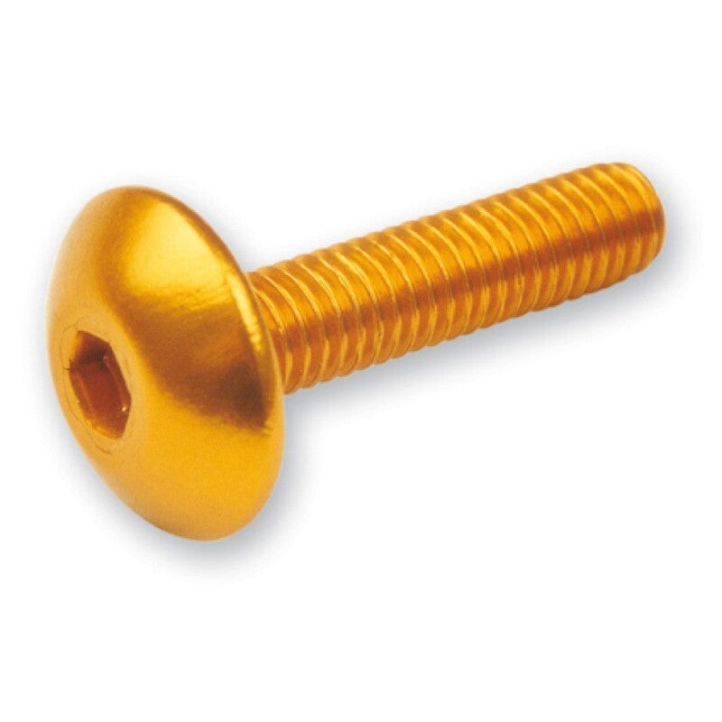 Kit 6 tornillos allen c/alomada M6x20. Oro V PARTS JY-HWSA-M6X20MM-ORO