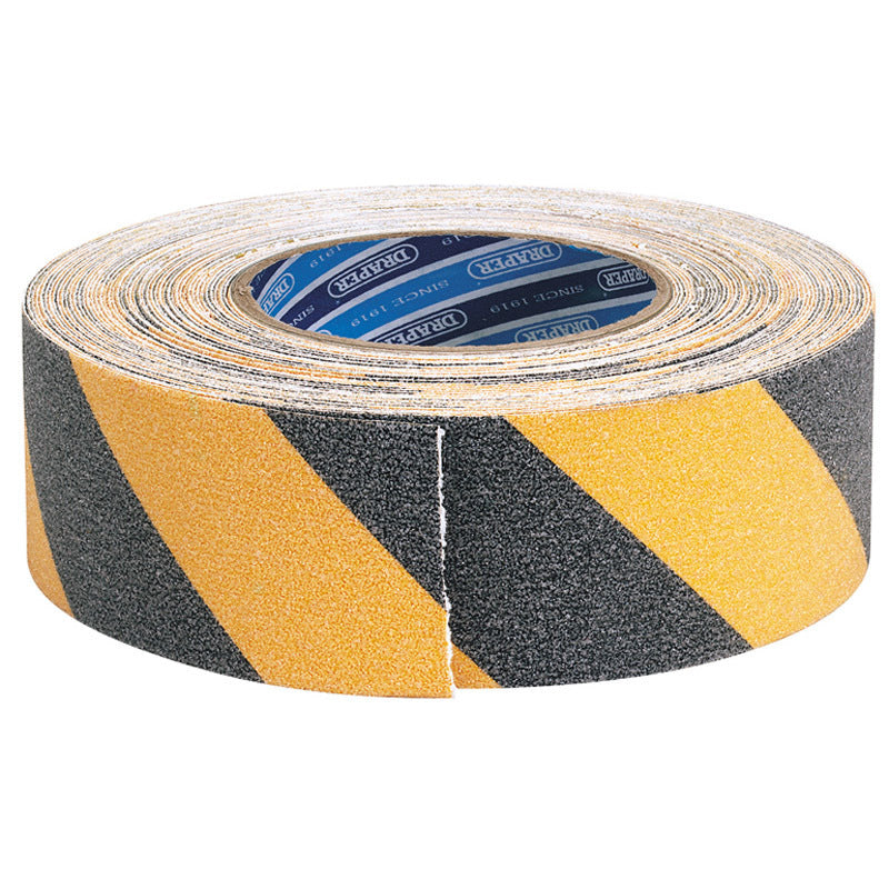 Cinta antideslizante negro / amarillo 18m DRAPER DRAPER 65440
