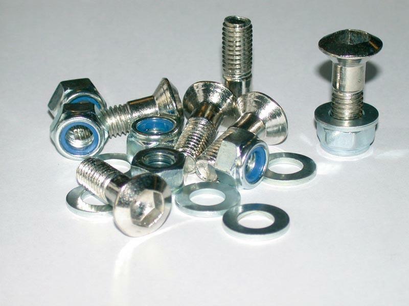 Pack de 6 Tornillos de corona BIHR (con tuercas y arandelas) plata - Cabeza Torx M8x1.00x30mm BIHR L35-425