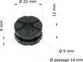 Silentblocs Honda (x10) CBF1000 06-07/GB/trasero 80106-382-770 GRM-110/10 TOURMAX GRM-110/10