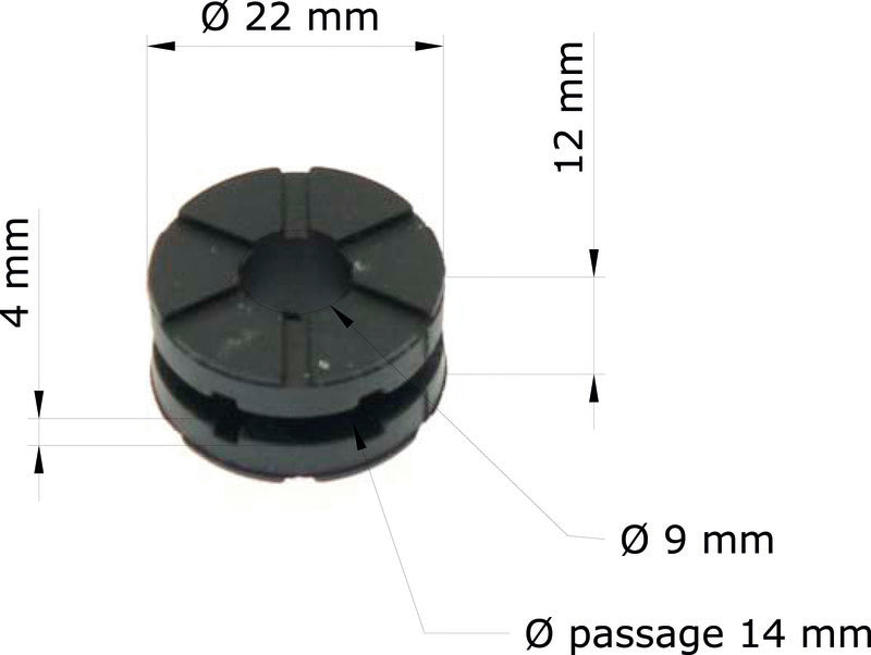 Silentblocs Honda (x10) CBF1000 06-07/GB/trasero 80106-382-770 GRM-110/10 TOURMAX GRM-110/10