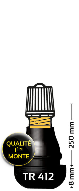 Bolsa de 100 válvulas recta de goma BIHR TR412 BIHR 1014