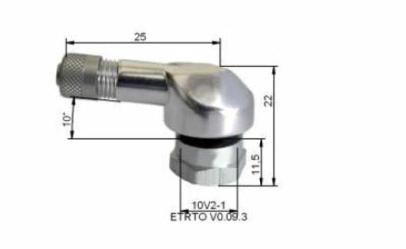 Válvula neumático Alu BIHR Ø11,5mm plata bolsa de 10 BIHR 257003