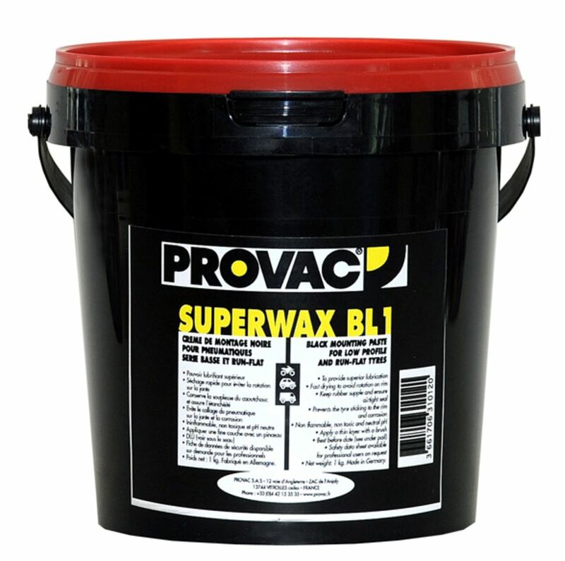 Pasta de montaje negra para el montaje de ruedas PROVAC 1kg PROVAC SUPERWAXBL1