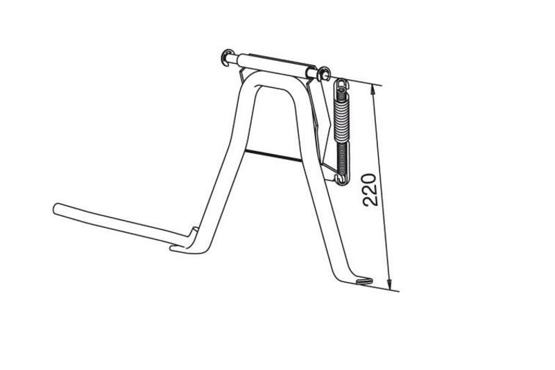 Caballete central completo 12''/14'' BUZZETTI 4484