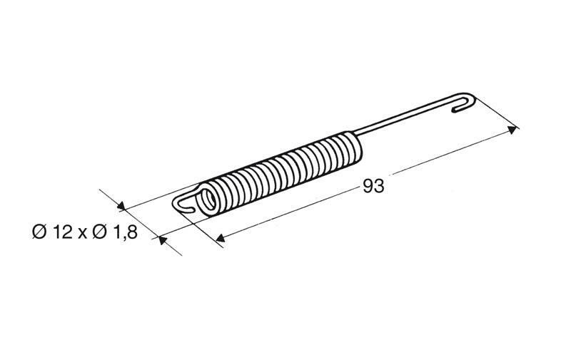 Muelle para caballete lateral BUZZETTI 4788