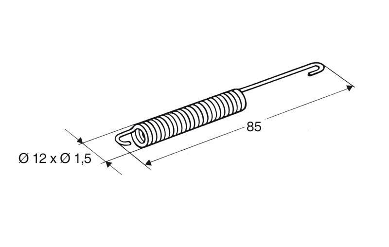 Muelle para caballete lateral /Motor Minarelli BUZZETTI 4789
