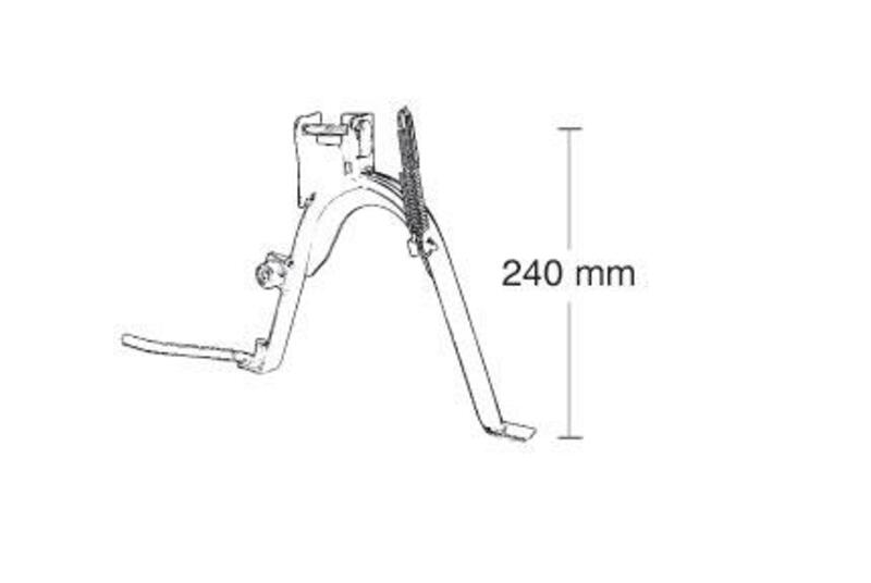 Caballete central completo rueda 12'' BUZZETTI 8610