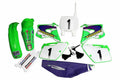Kit de Plástica UFO y Kit de adhesivos EMIG Team USA Replica Kawasaki KX125/250 UFO KITKAWASAKI220@