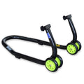 Caballete delantero universal Bihr. Color negro y ruedas fluor BIHR PT94741