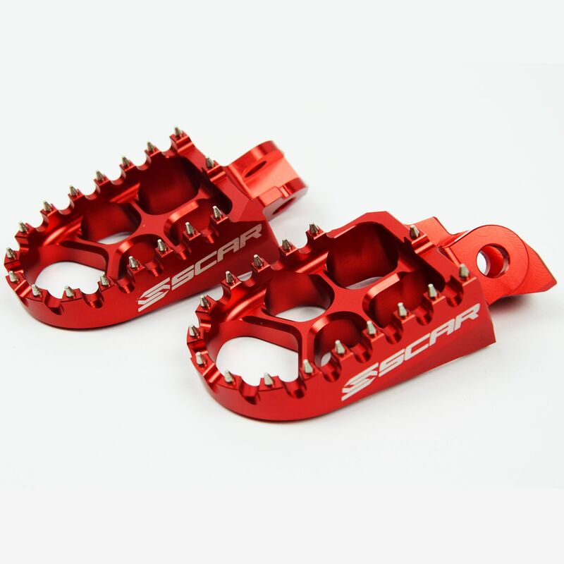 Estriberas SCAR EVO rojo Suzuki RM85 SCAR S4510R